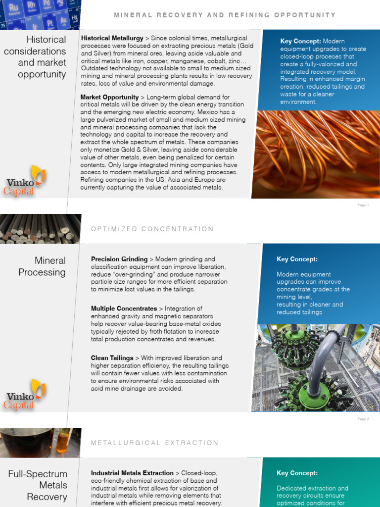 Mineral Recovery and Refining Insights | PDF | Mining | Metals