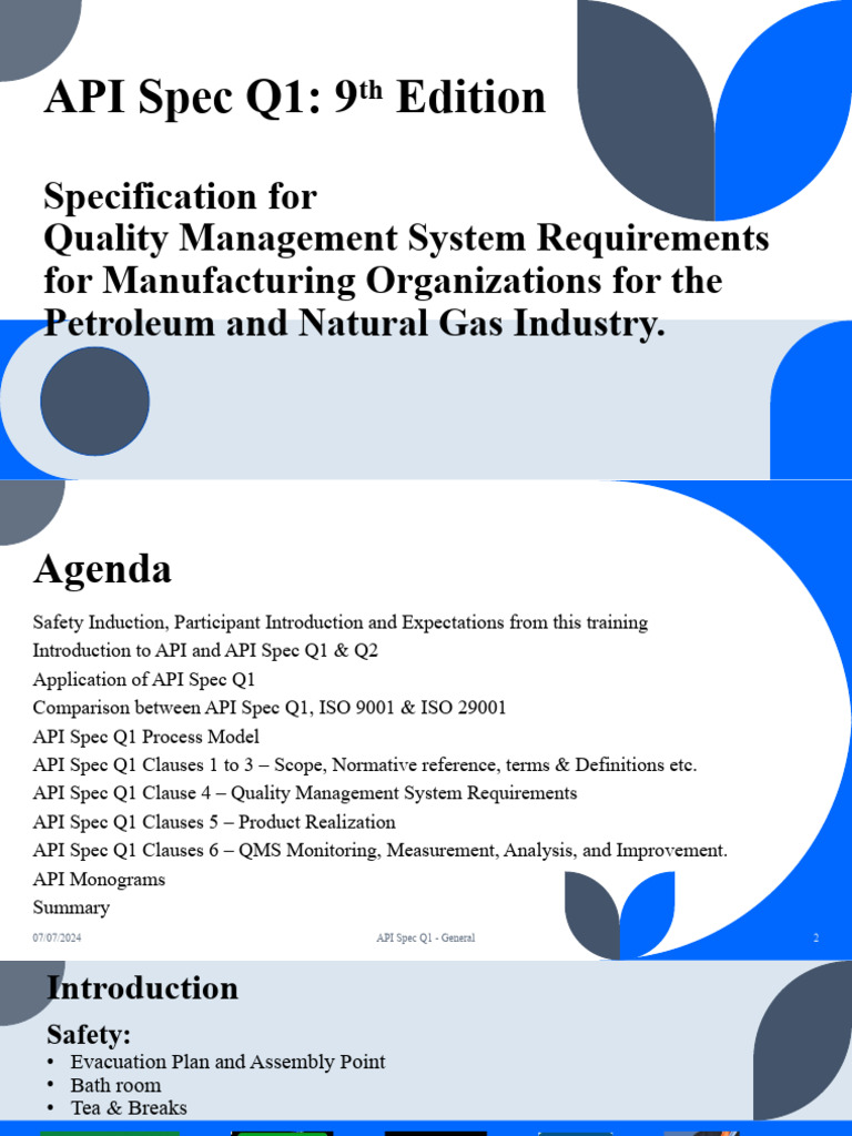 API Spec Q1: Quality Management Overview | PDF | Quality Management ...