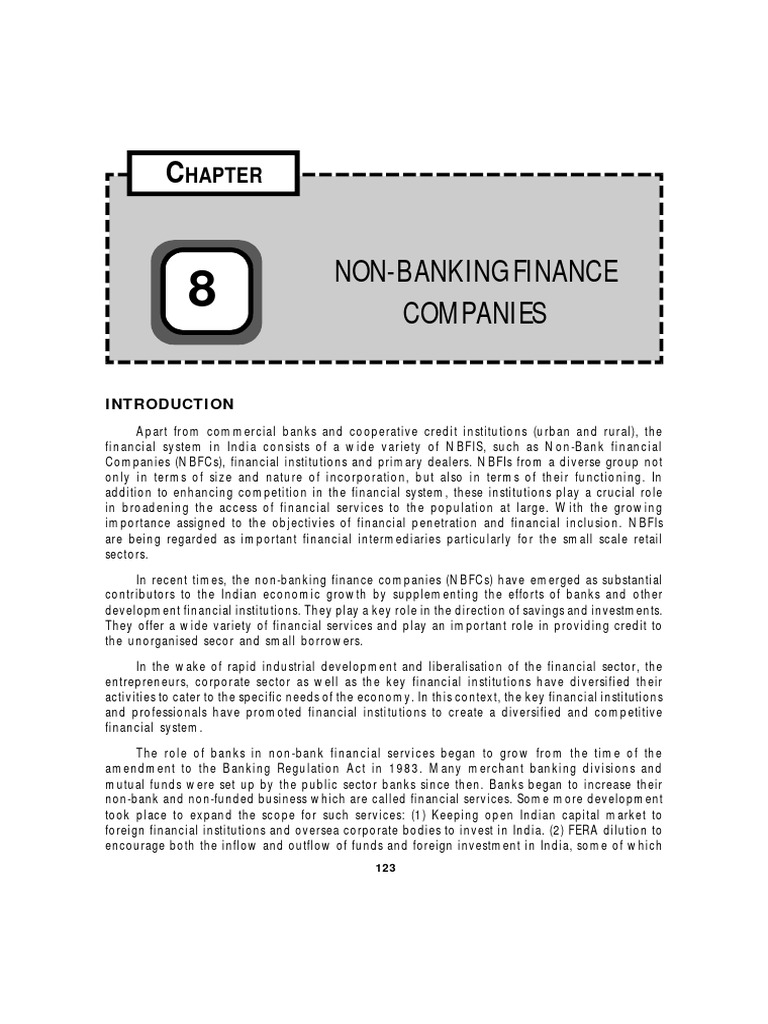 Understanding NBFCs in India's Finance System | PDF | Non Bank ...