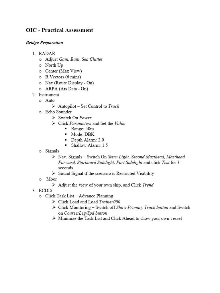 Bridge Preparation for Emergency Response | PDF | Ships | Water Transport