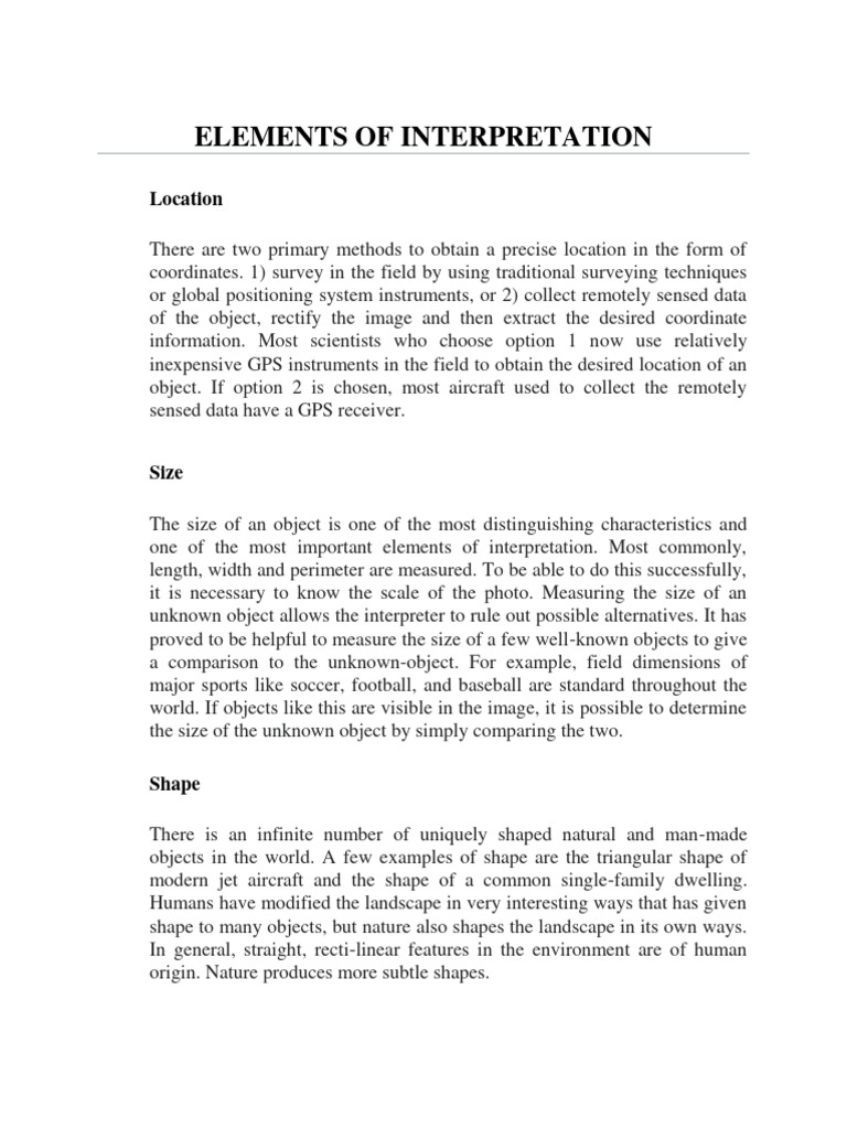 Key Elements of Image Interpretation | PDF | Color | Shadow