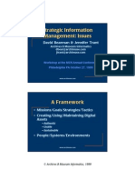 Strategic Information Management: Issues: David Bearman & Jennifer Trant