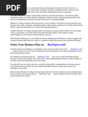 Hot Business Plan