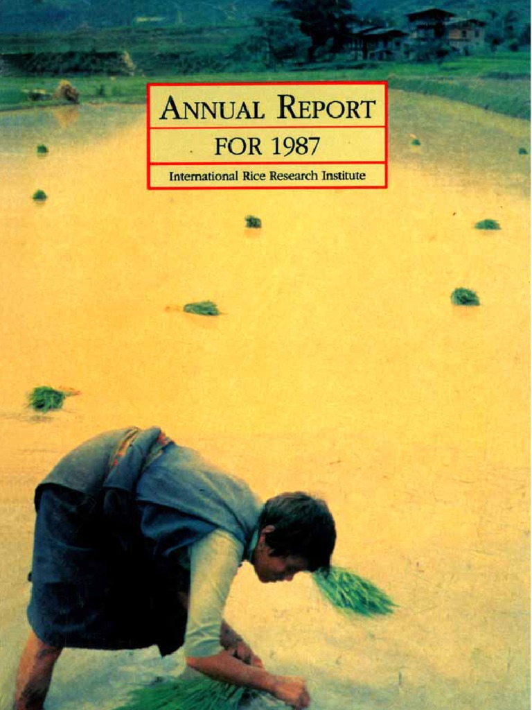 Annual Report For 1987 | PDF