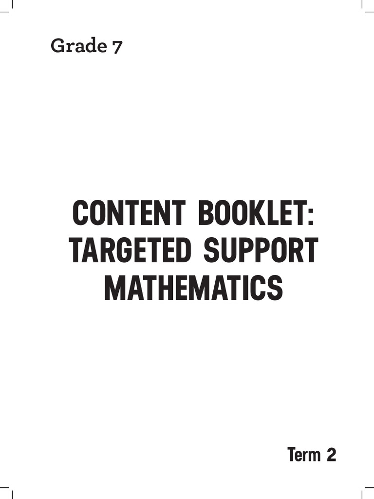 Grade 7 Mathematics Support Guide | PDF | Multiplication | Division ...