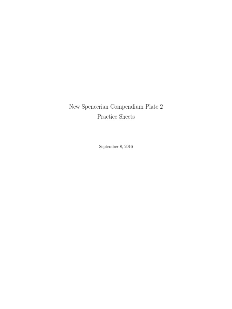Spencer Script NSC Worksheets.pdf | PDF
