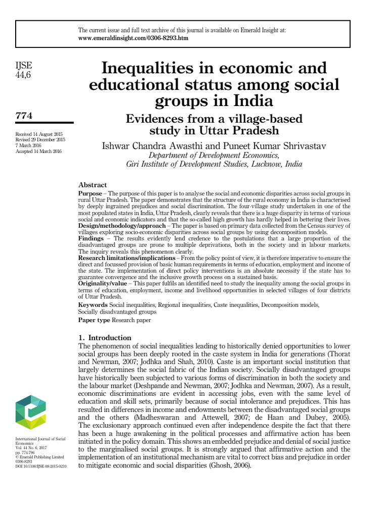 10 1108 - Ijse 08 2015 0210 | PDF | Gini Coefficient | Economic Inequality