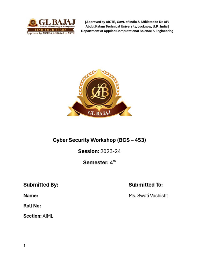 Cyber Security Workshop Overview | PDF | Transmission Control Protocol ...
