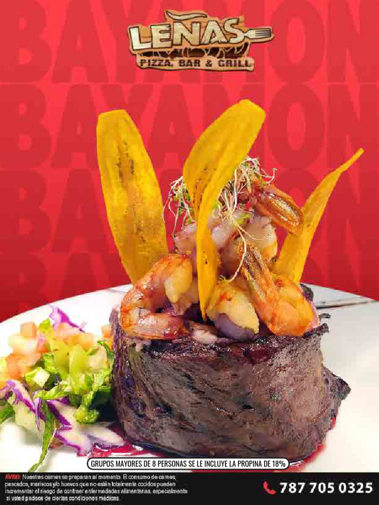 Menú de Parrilla Las Leñas Bayamón | PDF | Alimentos | Cocina