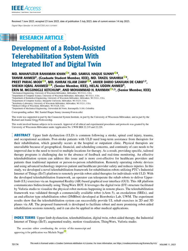 Development of A Robot-Assisted Telerehabilitation System With ...