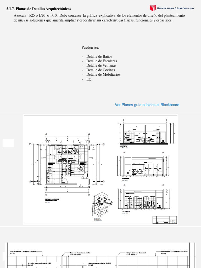 Planos de Detalles Arquitectónicos | PDF | Diseño