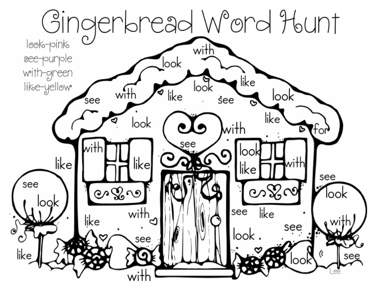 Gingerbread House Word Hunt