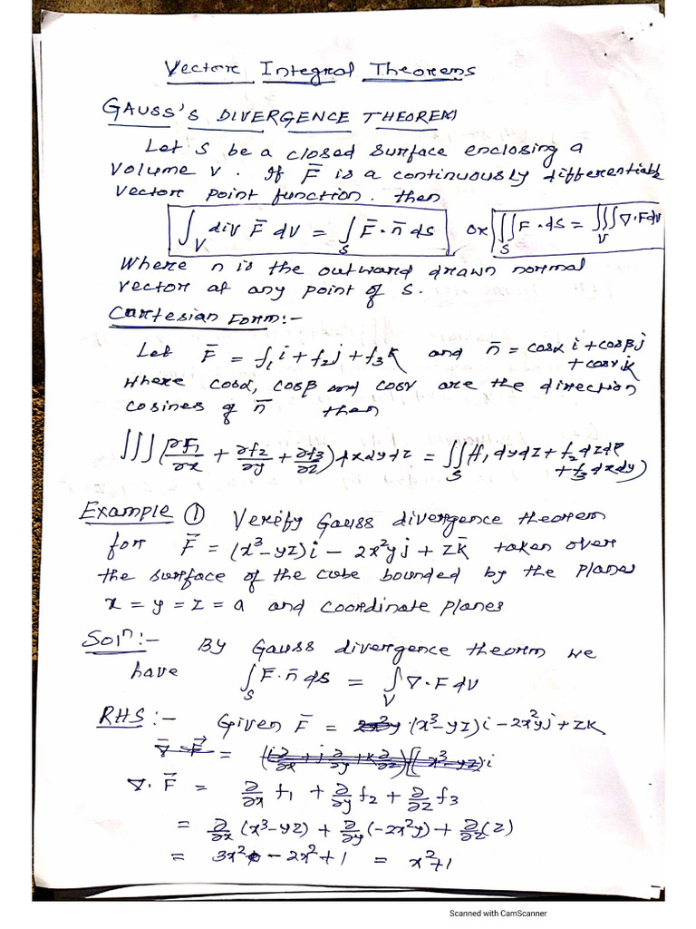 Gauss Divergence Theorem | PDF
