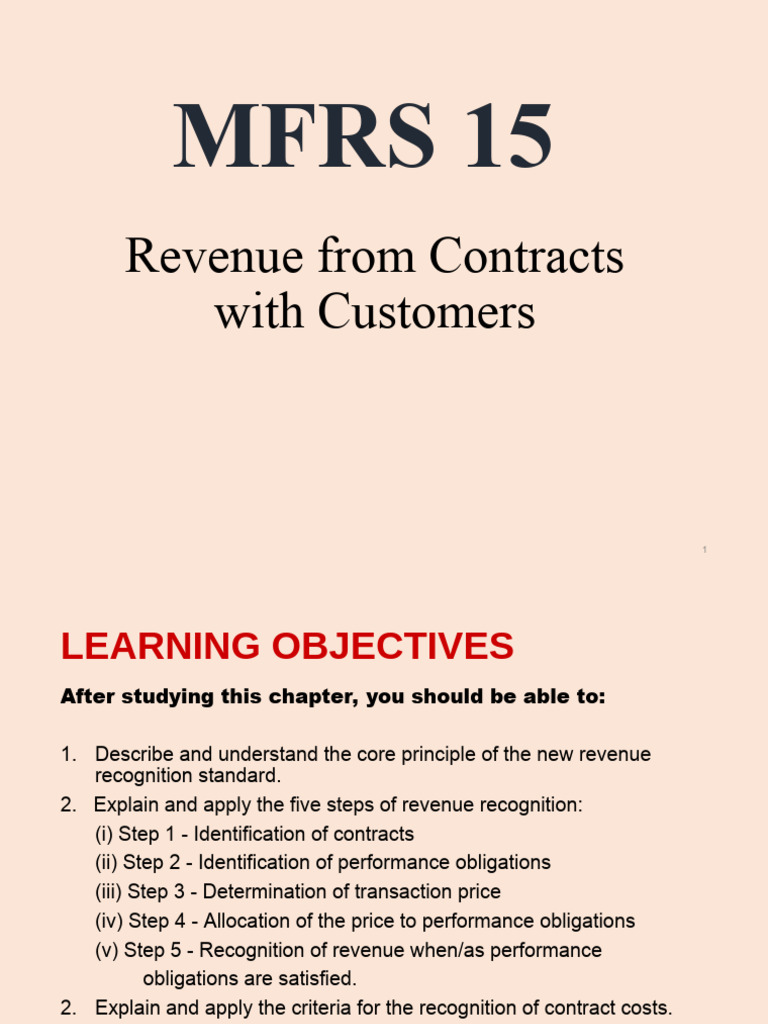 MFRS 15 Revenue Recognition Guide | PDF | Debits And Credits | Interest