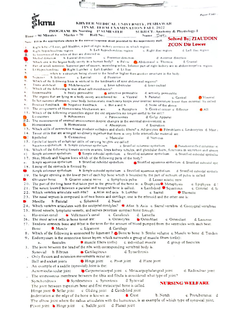 1ST YEAR ANATOMY AND PHYSIOLOGY QUESTION PAPER PDF DOWNLOAD 2024 visual data 3