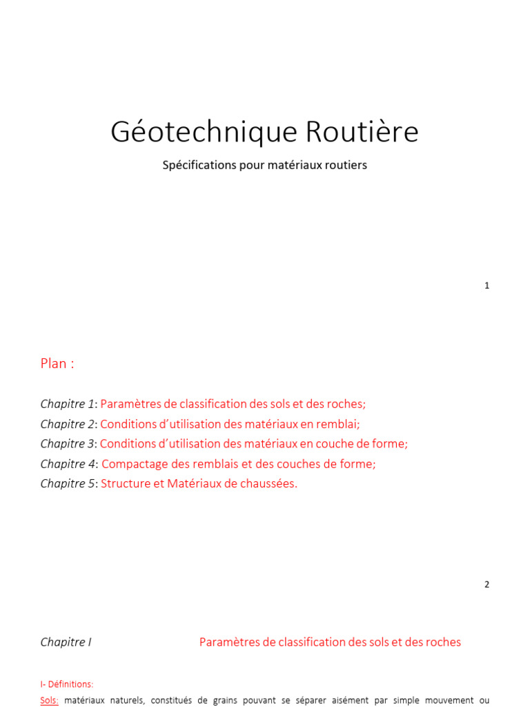 Classification des sols en géotechnique | PDF | Limon | Génie géotechnique