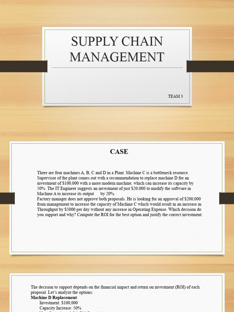 Supply Chain Management | PDF | Return On Investment | Economies