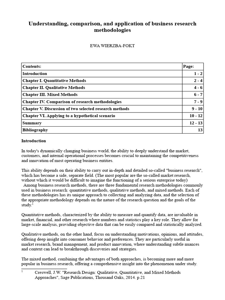 Assignment 1 Eimt - Ewa Wierzba-Fokt | PDF | Methodology | Quantitative ...