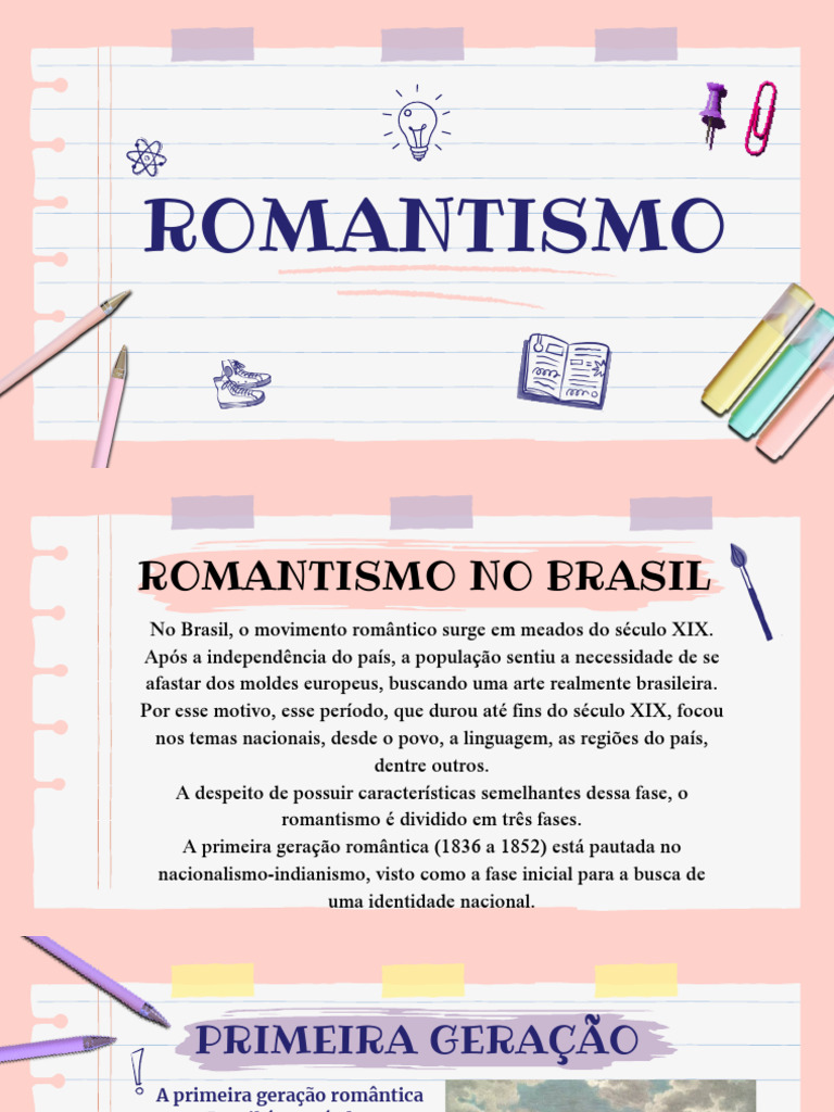Características da 1ª Geração do Romantismo | PDF | Romantismo
