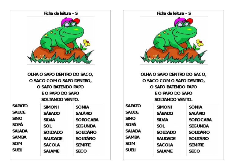 Ficha de Leitura S - Texto | PDF