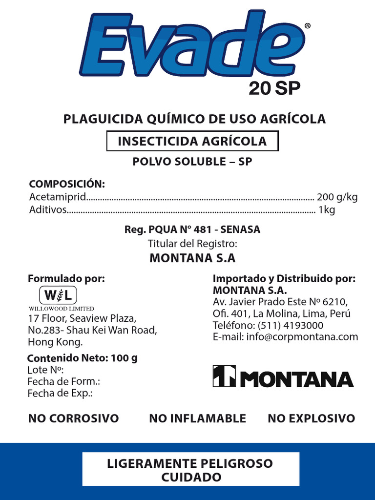 Etiqueta Evade | PDF | Agua