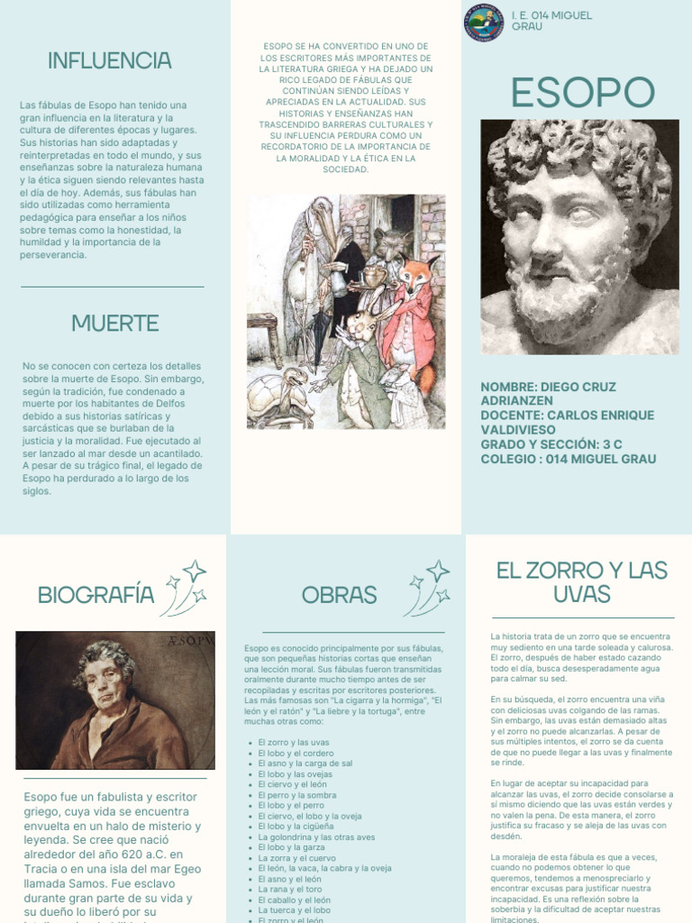 Tríptico de Esopo | PDF | Fábula | Esopo