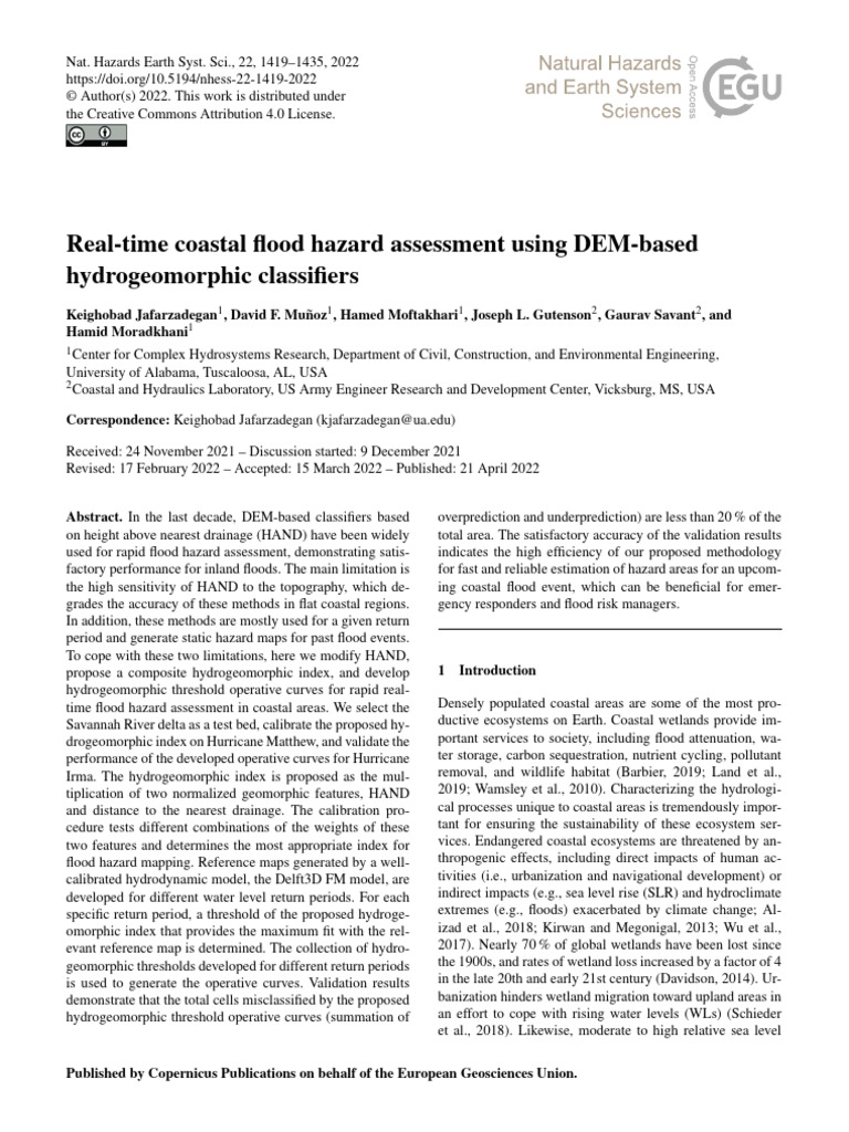 Real-Time Coastal Flood Hazard Assessment Using DEM-based | PDF | Flood ...