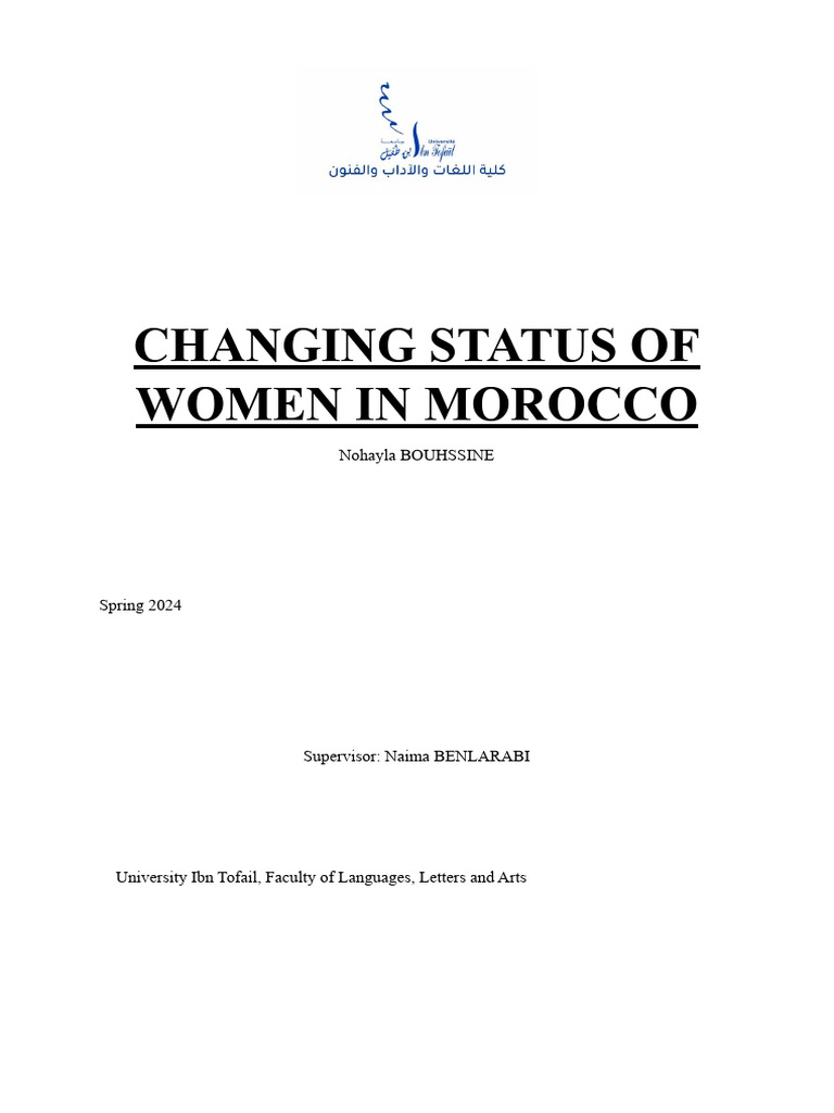 Evolving Roles of Women in Morocco | PDF | Feminism | Gender Studies
