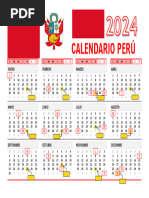 Calendario 2025 con Feriados Perú | PDF