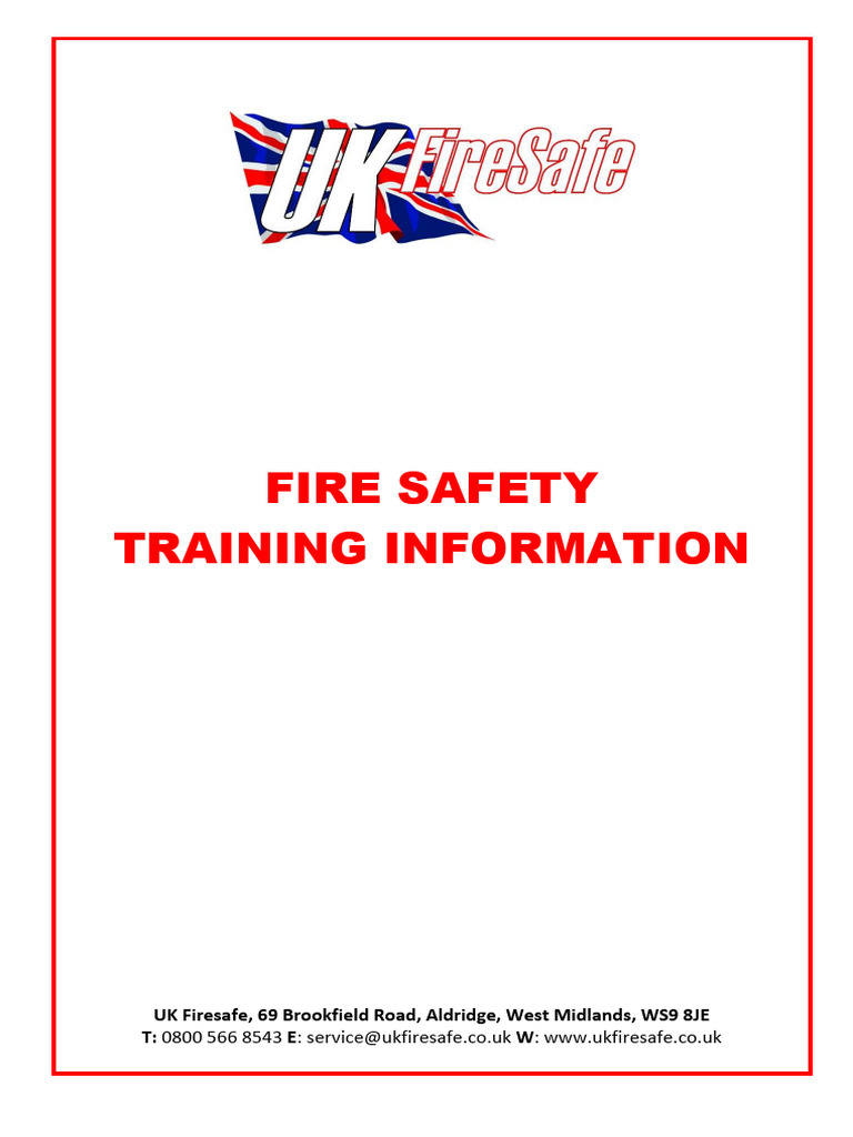 Fire Safety Training Overview PDF | PDF | Fire Safety | Firefighting