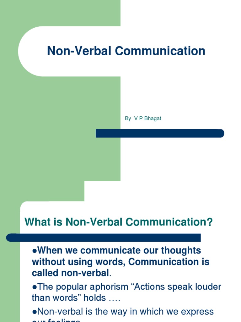 Non-Verbal Communication Final 11 | PDF | Gesture | Nonverbal Communication