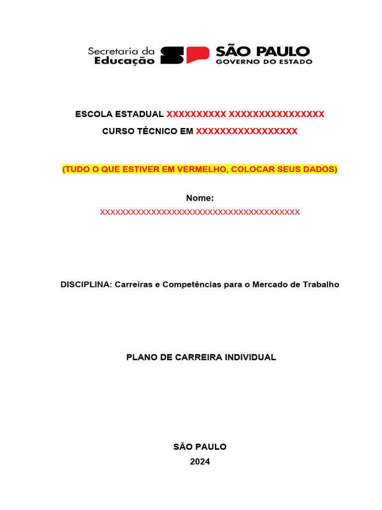Plano de Carreira Individual 2024 | PDF | Carreira e Crescimento