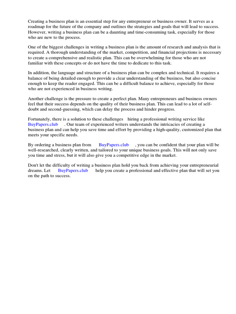 Sample Conclusion For Business Plan | PDF | Business Plan | Strategic ...
