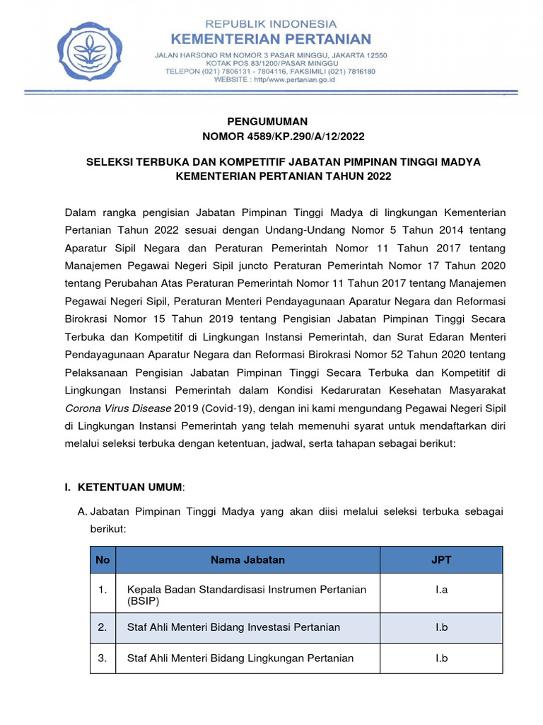 Dinas Pertanian Nganjuk proses seleksi karyawan