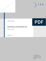 Parental Divorce and Generalized Trust: IZA DP No. 5898