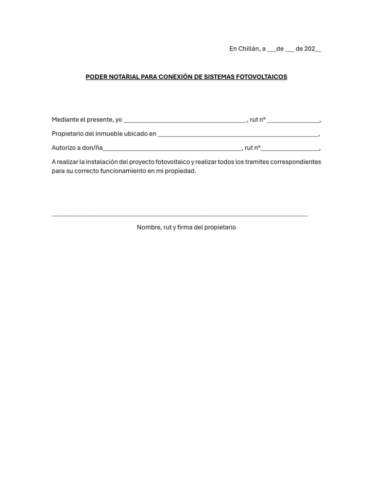 Poder Notarial Tipo | PDF | Finanzas y dinero