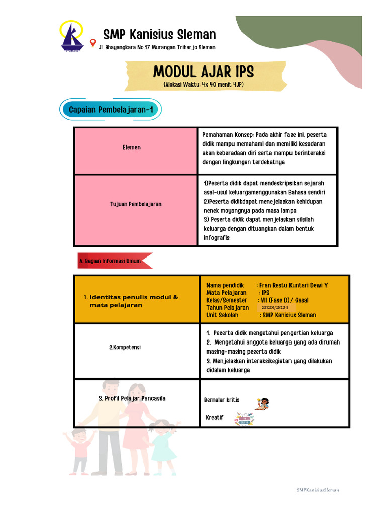 Modul Ajar IPS 7 | PDF | Seni & Disiplin Bahasa | Kajian Bahasa Asing