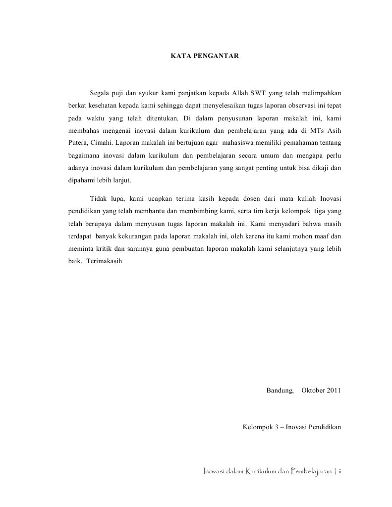 Inovasi Dalam Kurikulum Dan Pembelajaran
