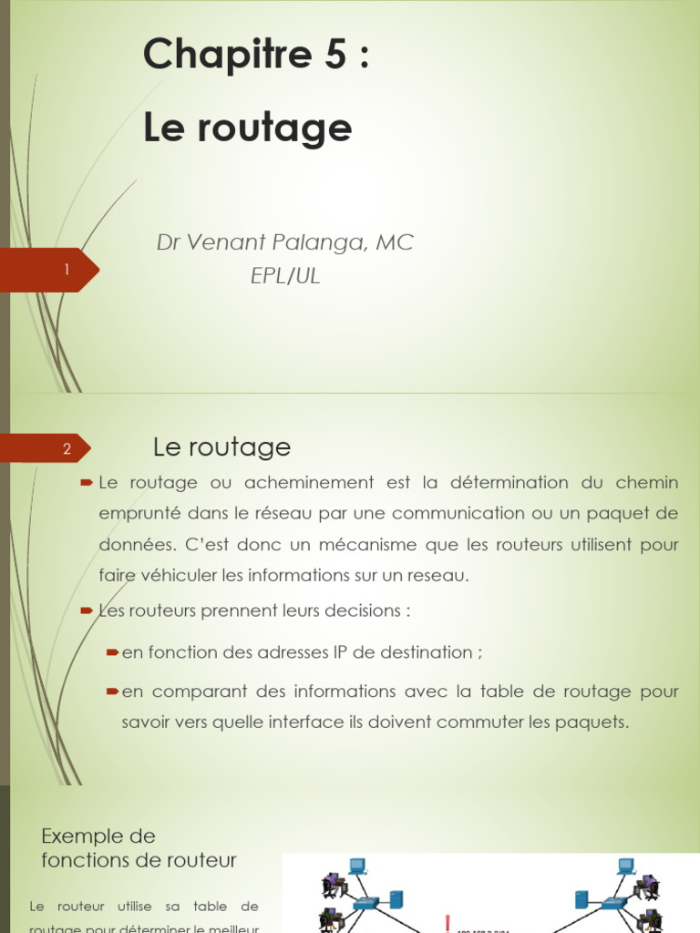 Principes du routage et tables IP | PDF | Routage | Adresse IP
