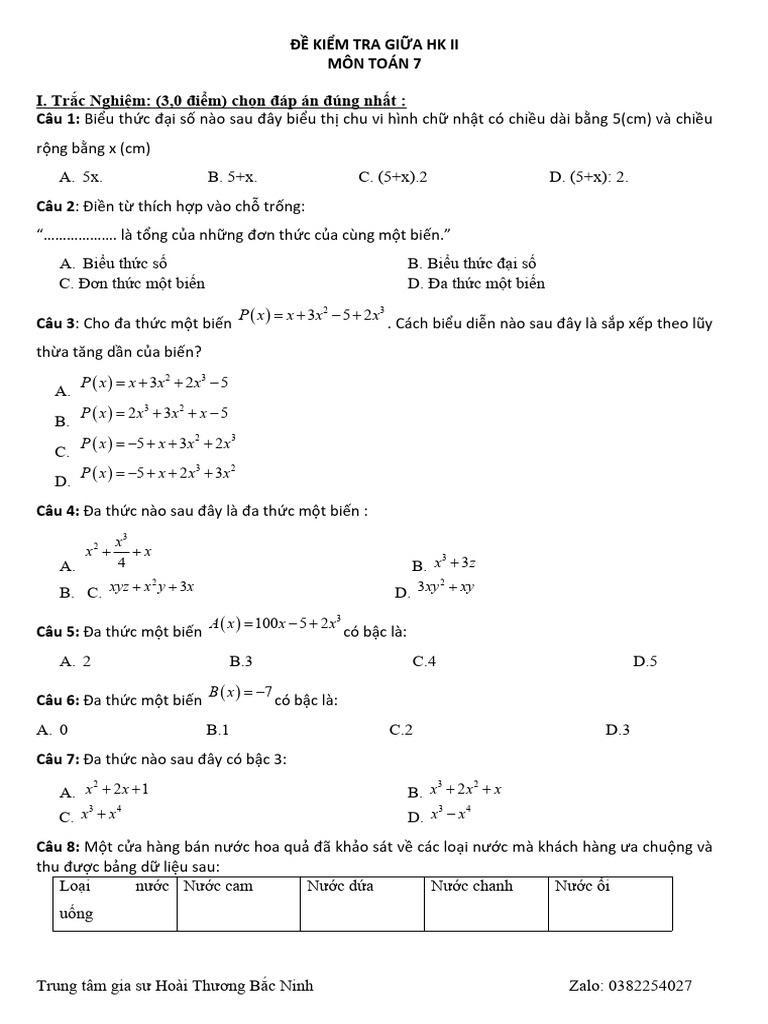 ĐỀ 3, MT, TN 3 7 | PDF