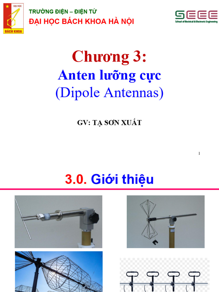 Chương 3 - Anten Lưỡng Cực Và Lý Thuyết Ảnh - revised | PDF