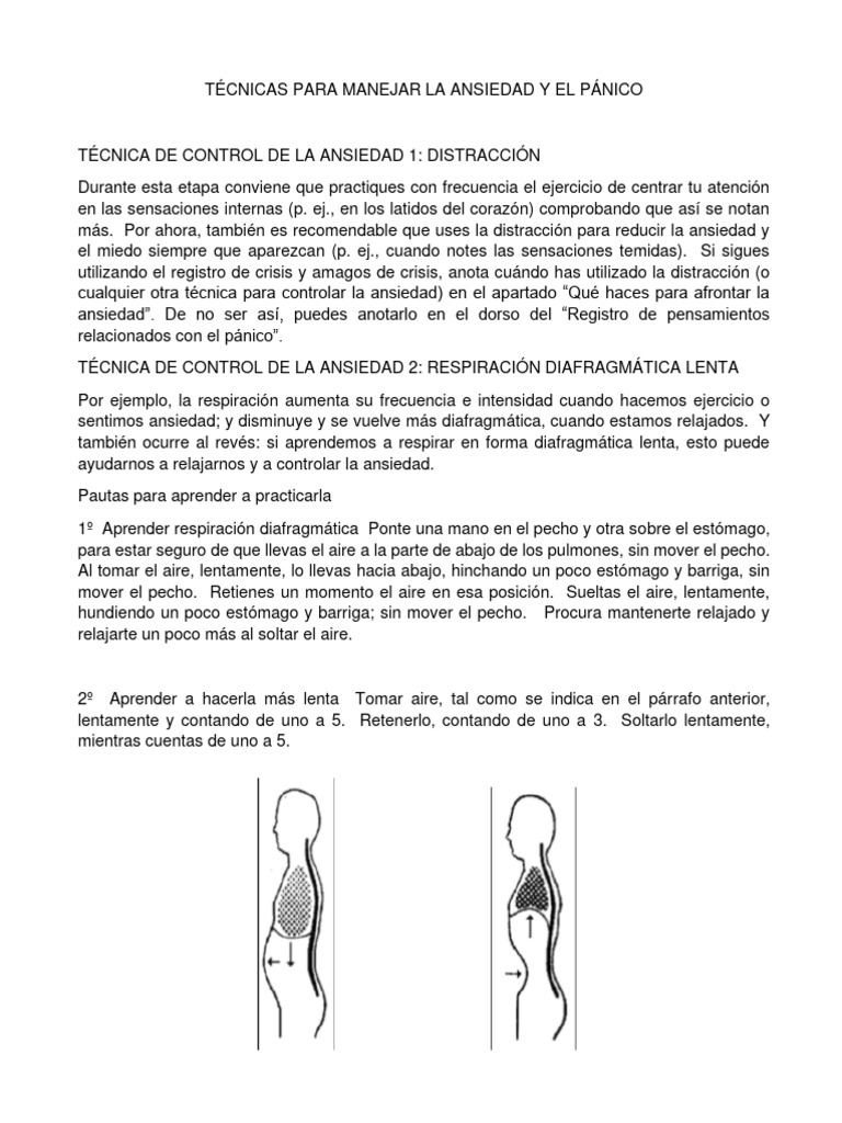 Técnicas para Manejar La Ansiedad y El Pánico PDF | PDF | Ansiedad | Temor