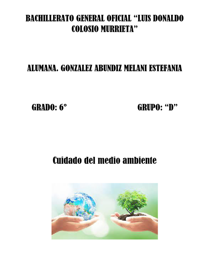 Cuidado Del Medio Ambiente | PDF | Entorno natural | Agua