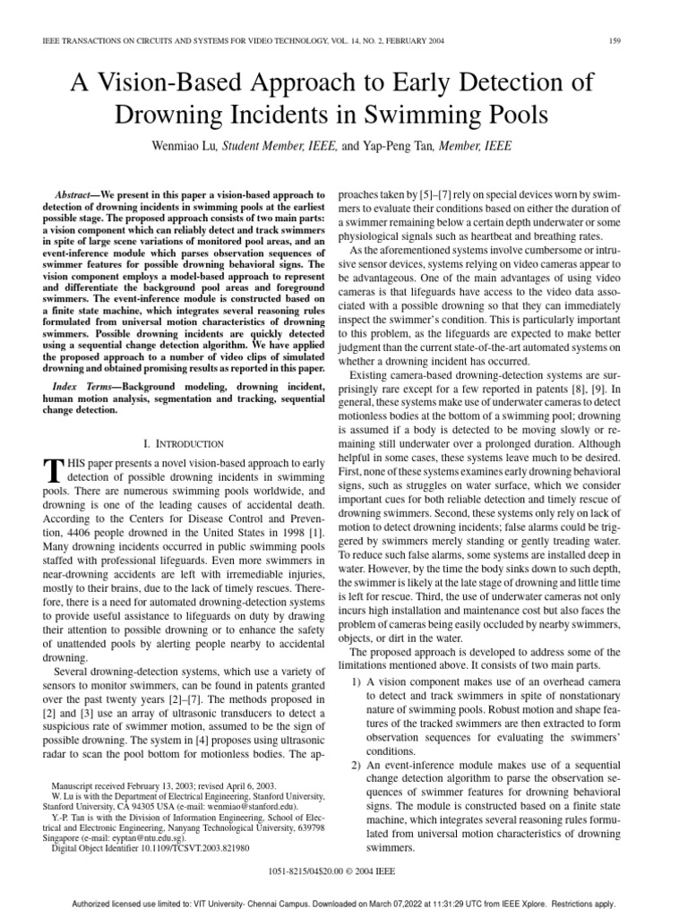 A Vision-Based Approach To Early Detection of Drowning Incidents in ...