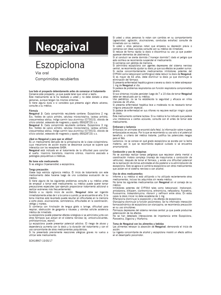Neogaival | PDF | Medicamentos con receta | Despachador de drogas