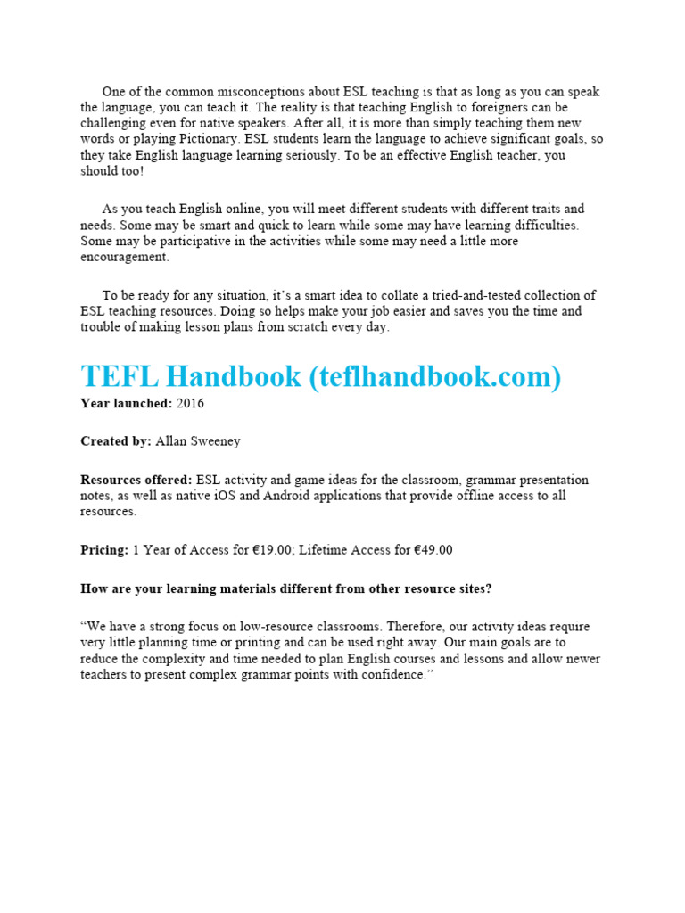 Evaluating Learning Resources Pdf Lesson Plan English As A Second