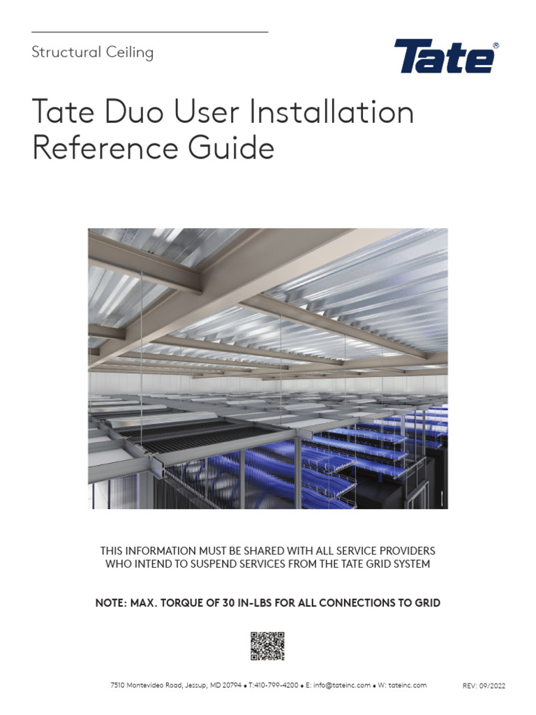 Tate Duo Installation Reference Guide | PDF | Screw | Nut (Hardware)