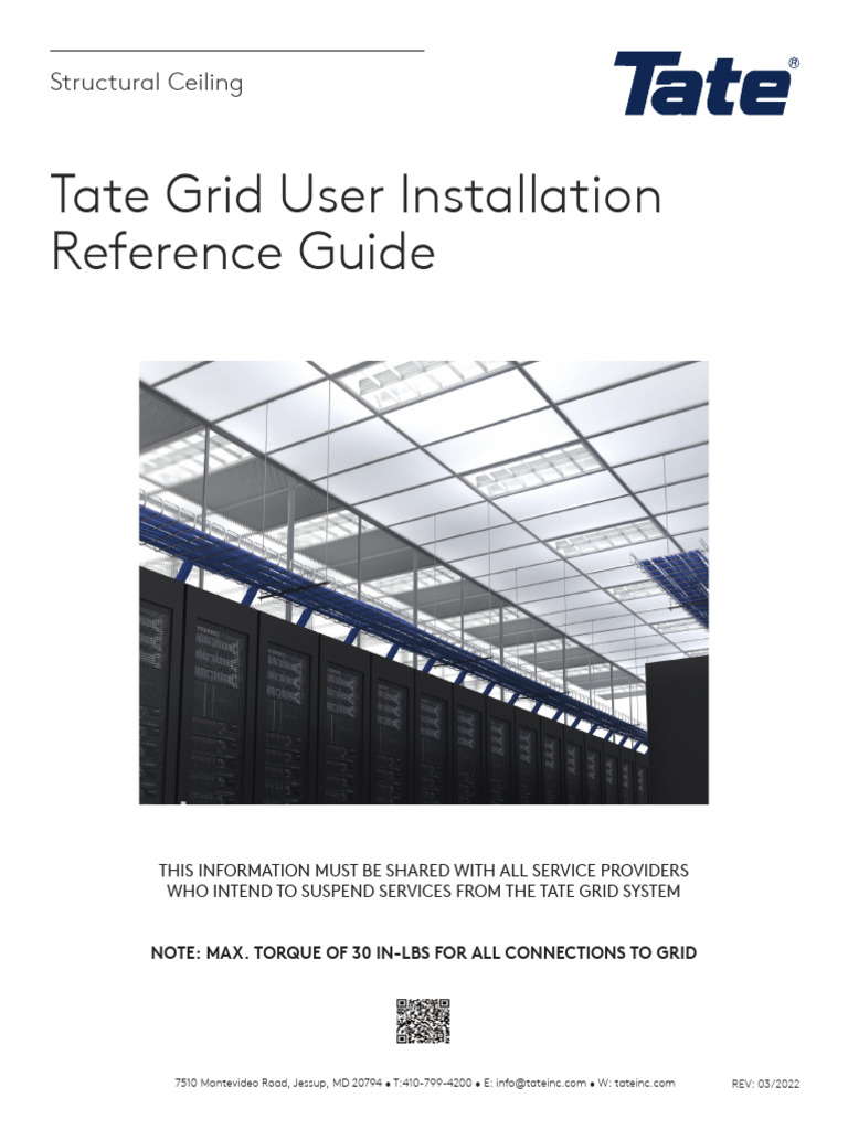 Tate Grid User Installation Guide | PDF | Screw | Nut (Hardware)