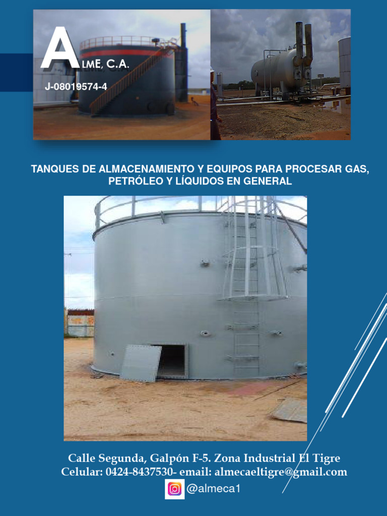 Soluciones de Tanques y Equipos Industriales | PDF | Petróleo | Vapor
