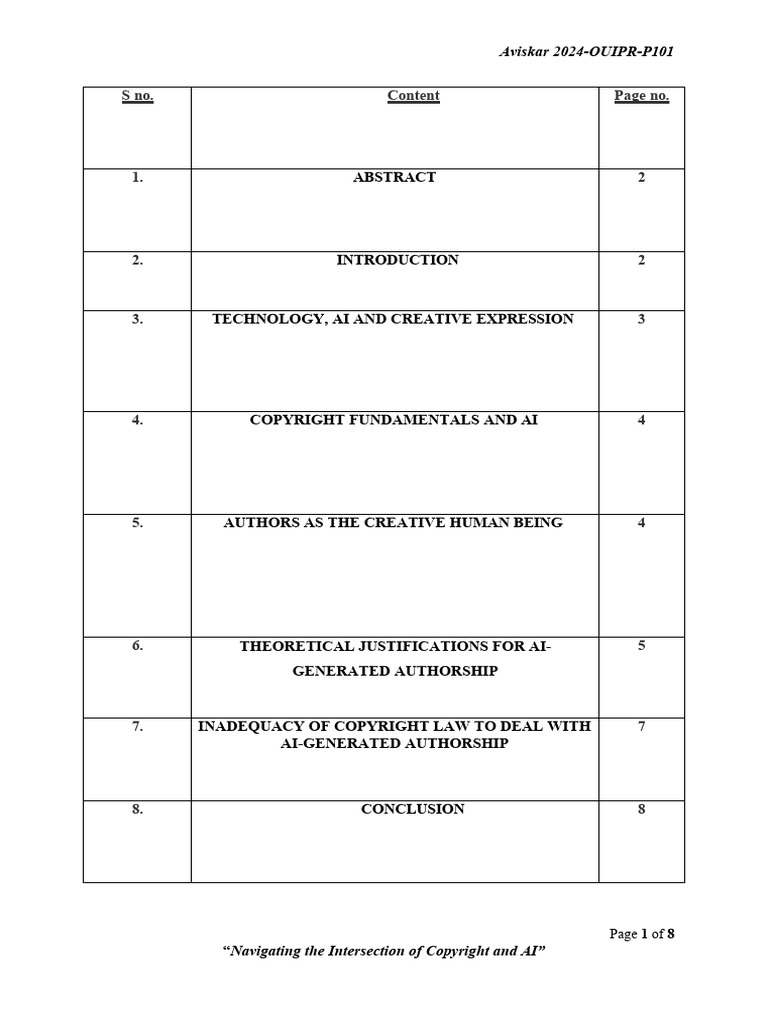 Navigating The Intersection of Copyright and AI | PDF | Artificial ...